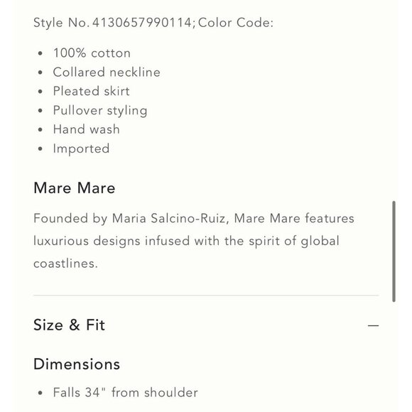 NWT Size XS - Mare Mare Polo Fit & Flare Cotton Sweater Mini Dress (NWT US$158) - Picture 5 of 16
